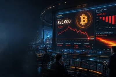 Bitcoin 75 Bin Dolar Sınırında Tutunuyor: ETF Talebi Zayıflıyor